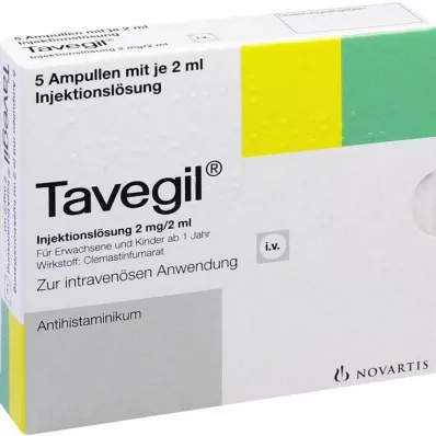 Tavegil oldatos injekció 2 mg / 2 ml ampulla, 5X2 ml Tavegil oldatos injekció 2 mg / 2 ml ampulla, 5X2 ml
