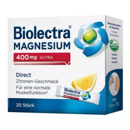 BIOLECTRA Magnézium 400 mg ultra Direct Lemon, 20 db