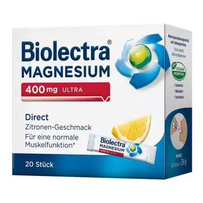 BIOLECTRA Magnézium 400 mg ultra Direct Lemon, 20 db BIOLECTRA Magnézium 400 mg ultra Direct Lemon, 20 db