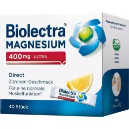 BIOLECTRA Magnézium 400 mg ultra Direct Lemon, 40 db