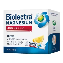 BIOLECTRA Magnézium 400 mg ultra Direct Lemon, 40 db