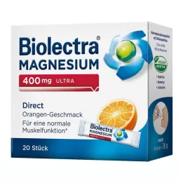 BIOLECTRA Magnézium 400 mg ultra Direct Orange, 20 db