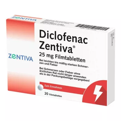 Diclofenac Zentiva 25 mg filmtabletta, 20 db