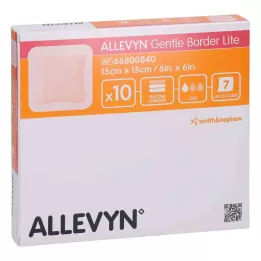 ALLEVYN Gentle Border Lite 15x15 cm-es habszivacs kötszer, 10 db