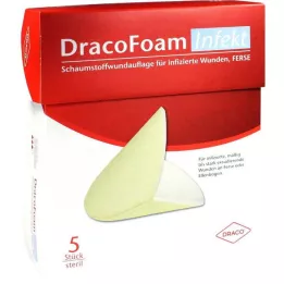 DRACOFOAM Infekciós habszivacs sebes sarok, 5 db