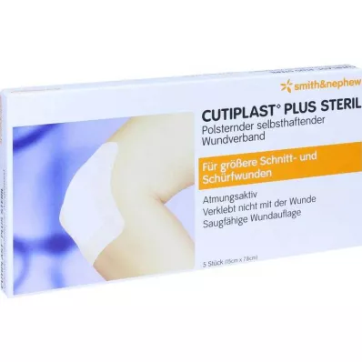 CUTIPLAST Plusz steril 7,8x15 cm-es kötszer, 5 db CUTIPLAST Plusz steril 7,8x15 cm-es kötszer, 5 db