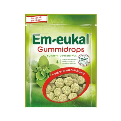 EM-EUKAL Eukaliptusz-mentolos gumicsepp, cukortartalmú, 90 g