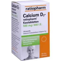 CALCIUM D3-ratiopharm rágótabletta, 100 db