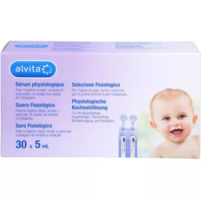 ALVITA fiziológiás sóoldat ampullák, 30X5 ml