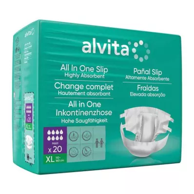 Alvita All-in-One inkontinencia nadrág maxi xl éjszaka, 20 db