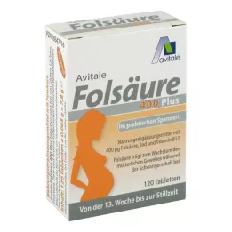FOLSÄURE 400 Plus B12+Jód tabletta, 120 kapszula