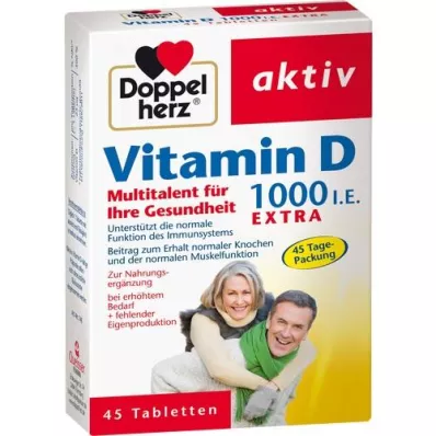 DOPPELHERZ D3-vitamin 1000 NE EXTRA tabletta, 45 db