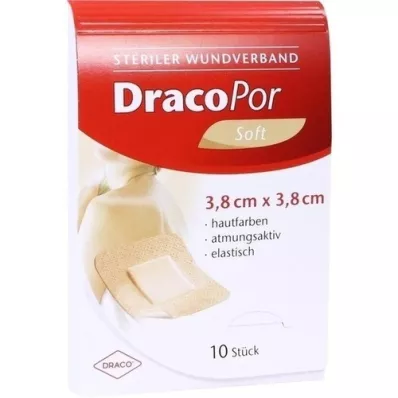 DRACOPOR Sebkötszer 3,8x3,8 cm steril bőrszínű, 10 db