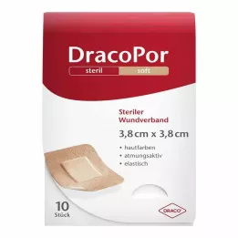 DRACOPOR Sebkötszer 3,8x3,8 cm steril bőrszínű, 10 db