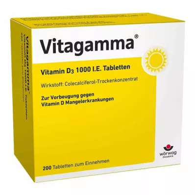 VITAGAMMA D3-vitamin 1000 NE tabletta, 200 db