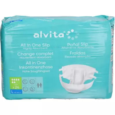 ALVITA All-in-one inkontinencia nadrág szuper nagy nap, 24 db