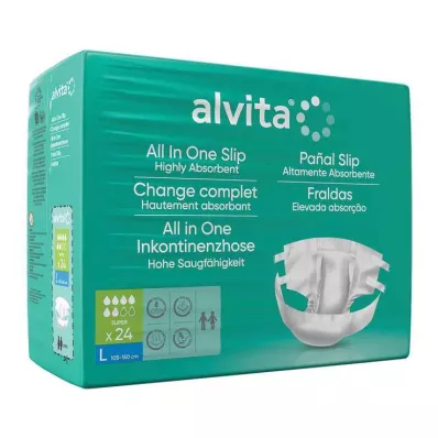 Alvita All-in-One inkontinencia nadrág szuper nagy nappali, 24 db