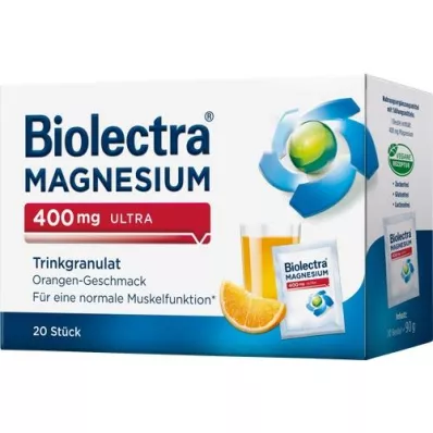 BIOLECTRA Magnézium 400 mg ultra Trinkgran.Orange, 20 db