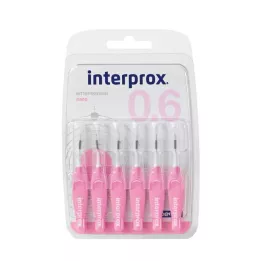 INTERPROX nano rózsaszín fogközti kefe buborékcsomagolás, 6 db