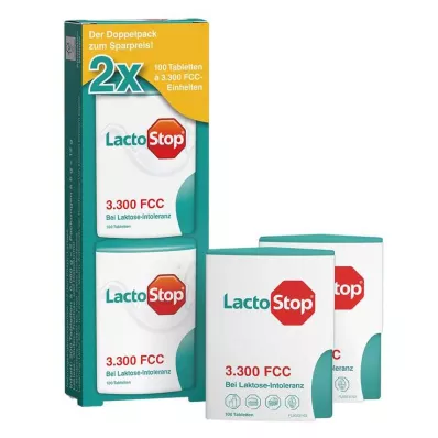 Lactostop 3300 FCC tabletta click adagoló dupla csomag, 2x100 db Lactostop 3300 FCC tabletta click adagoló dupla csomag, 2x100 db