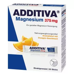ADDITIVA Magnézium 375 mg pálcika narancs, 20 db