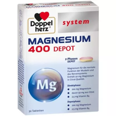 DOPPELHERZ Magnézium 400 Depot rendszerű tabletta, 30 db