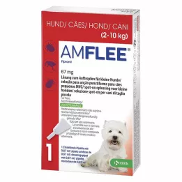 AMFLEE 67 mg-os spot-on oldat 2-10 kg-os kistestű kutyáknak, 3 db