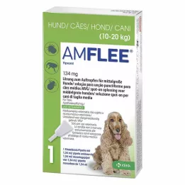 AMFLEE 134 mg-os spot-on oldat közepes testsúlyú kutyáknak 10-20 kg, 3 db
