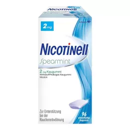 NICOTINELL Spearmint rágógumi 2 mg, 96 db
