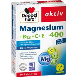 DOPPELHERZ Magnézium 400+B12+C+E tabletta, 30 db
