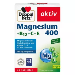 DOPPELHERZ Magnézium 400+B12+C+E tabletta, 30 db