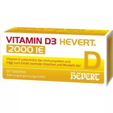 VITAMIN D3 HEVERT 2000 NE tabletta, 60 db