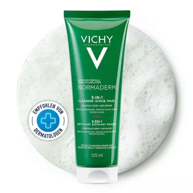 Vichy Normaderm Tri-Activ Gel Tisztító + Peeling + Maszk, 125 ml Vichy Normaderm Tri-Activ Gel Tisztító + Peeling + Maszk, 125 ml