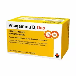 VITAGAMMA D3 Duo 1.000 I.E Vit.D3 150mg Magnes.NEM, 100 db