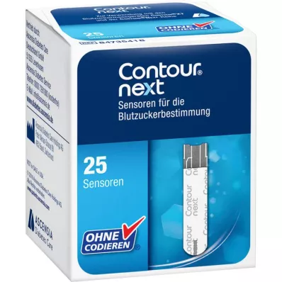 CONTOUR Next Sensors tesztcsíkok, 1X25 St