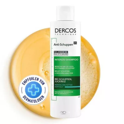 Vichy Dercos korpásodás elleni sampon zsíros fejbőrre, 200 ml