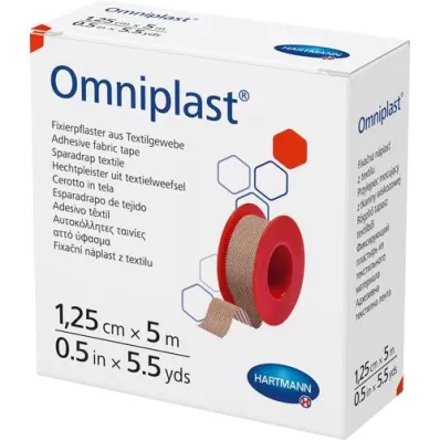 OMNIPLAST Rögzítő gipsz textilszál 1,25 cm x 5 m, 1 db