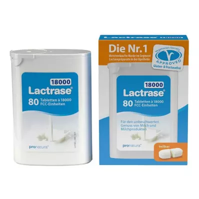 LACTRASE 18,000 FCC Tabletták adagolóban dupla csomagban, 2X40 db