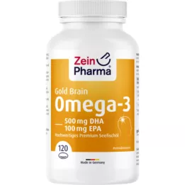 OMEGA-3 Gold Brain DHA 500mg/EPA 100mg Softgelkap, 120 db
