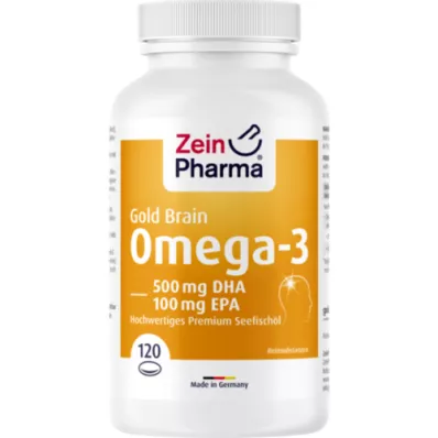 OMEGA-3 Gold Brain DHA 500mg/EPA 100mg Softgelkap, 120 db