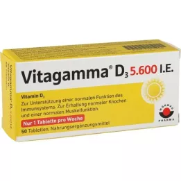 VITAGAMMA D3 5,600 NE D3-vitamin NEM tabletta, 50 db