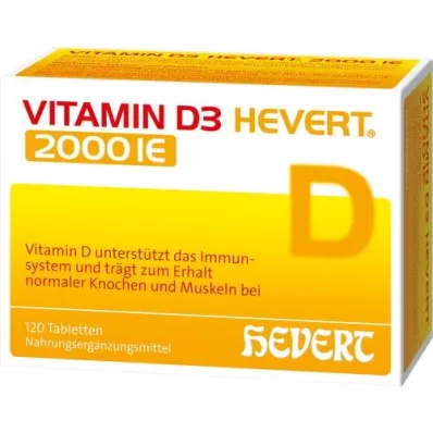 VITAMIN D3 HEVERT 2000 NE tabletta, 120 db