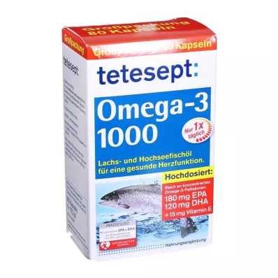 TETESEPT Omega-3 1000 kapszula, 80 kapszula