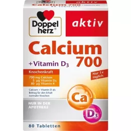 DOPPELHERZ Kalcium 700+D3-vitamin tabletta, 80 db kapszula