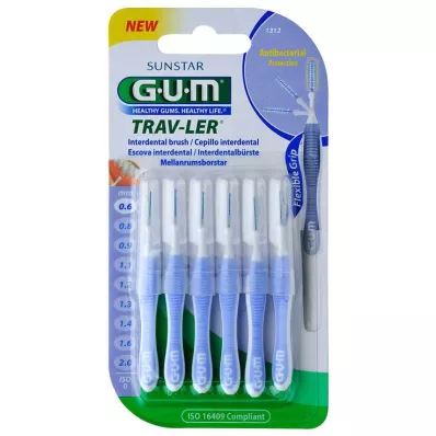 GUM Trav-Ler 0,6IN gyertya világoskék fogköz, 6 db GUM Trav-Ler 0,6IN gyertya világoskék fogköz, 6 db