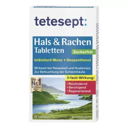 Tetesept Neck &amp; toroktabletta cukormentes, 20 db