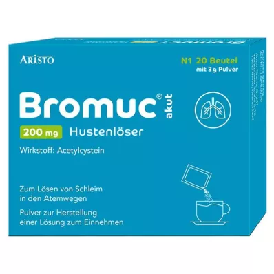 BROMUC akut 200 mg köhögéscsillapító Plv.z.H.e.L.L.z.Einn., 20 db