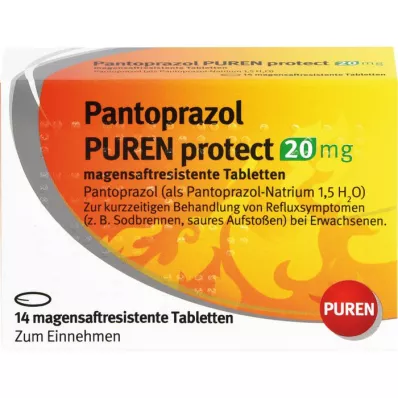 PANTOPRAZOL PUREN protect 20 mg bélsavmentes bevont tabletta, 14 db