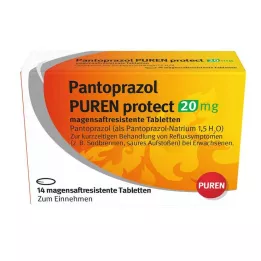 Pantoprazole Puren Protect 20 mg gyomornedv-ellenálló tabletta, 14 db