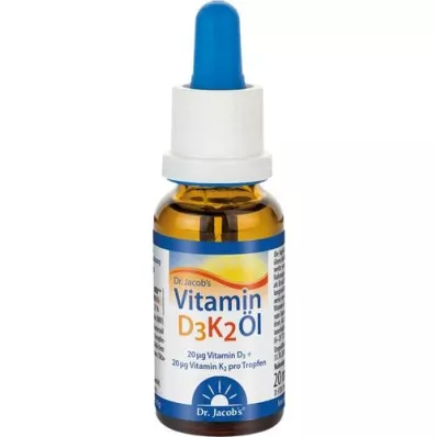 VITAMIN D3K2 olaj Dr.Jacobs csepp, 20 ml